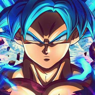 Goku blue iPhone wallpaper