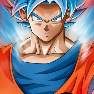 Goku blue iPhone wallpaper