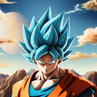 Goku blue iPhone wallpaper