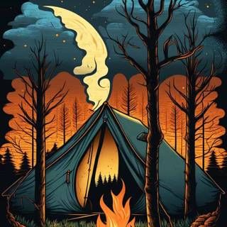 Campfire iPhone X wallpaper