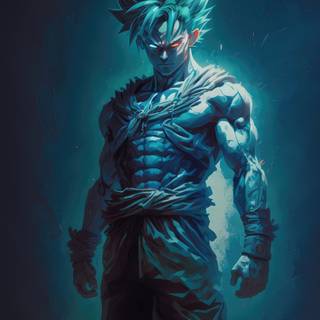 Goku blue iPhone wallpaper