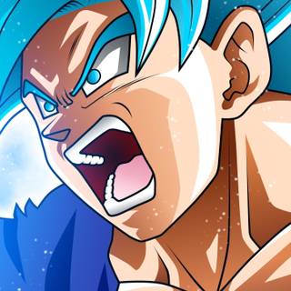 Goku blue iPhone wallpaper