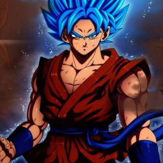 Goku blue iPhone wallpaper