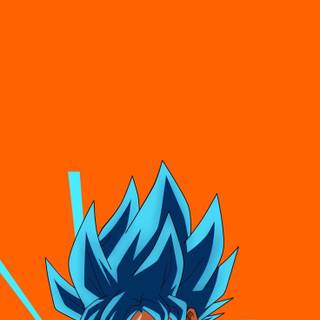 Goku blue iPhone wallpaper