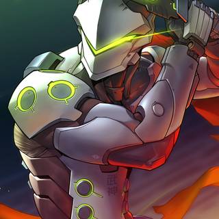 Overwatch Genji phone wallpaper