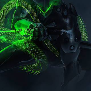 Overwatch Genji phone wallpaper