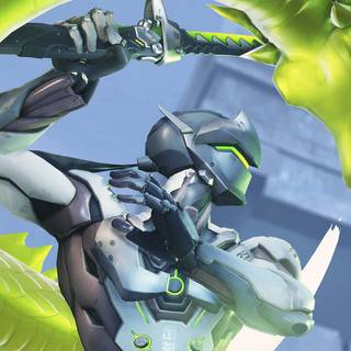 Overwatch Genji phone wallpaper