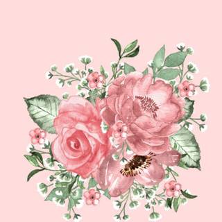 iPhone pink flower wallpaper