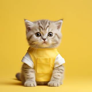 Kittens in clothes wallpaper
