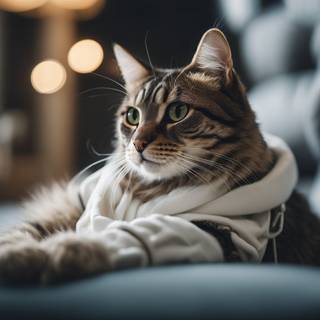 Kittens in clothes wallpaper