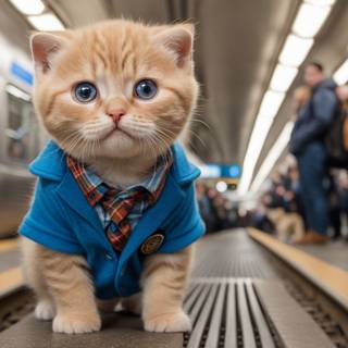 Kittens in clothes wallpaper