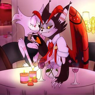 Angel Dust and Husk wallpaper