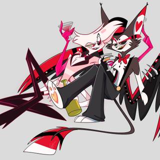 Angel Dust and Husk wallpaper