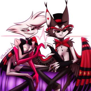 Angel Dust and Husk wallpaper