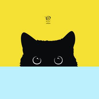 Simple cat spring wallpaper
