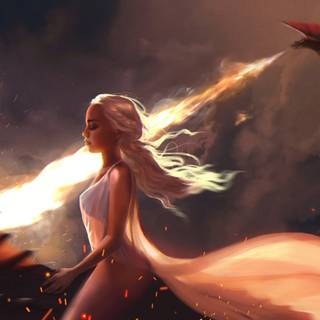 Mother of Dragons 4k wallpaper