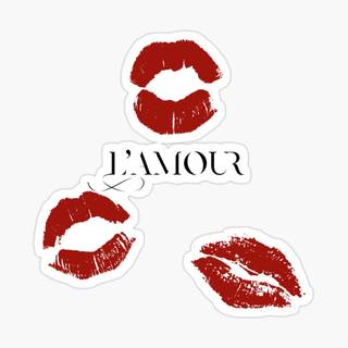 Kiss marks wallpaper