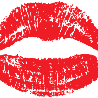 Kiss marks wallpaper