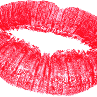 Kiss marks wallpaper