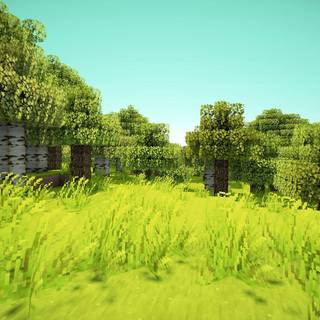 Minecraft land wallpaper