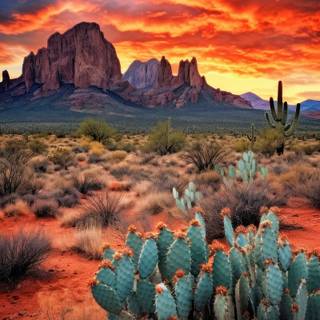 Desert mountains wallpaper