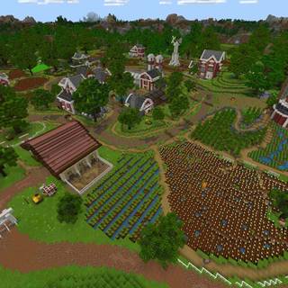 Minecraft land wallpaper