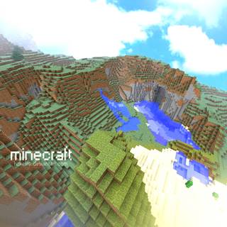 Minecraft land wallpaper