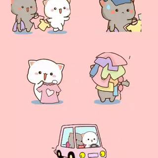 Mochi Peach Cat wallpaper