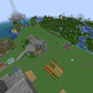 Minecraft land wallpaper