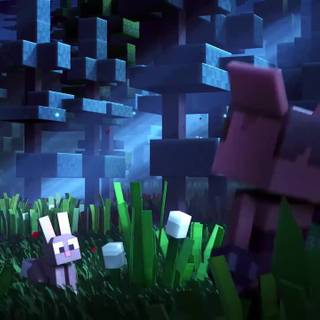 Minecraft land wallpaper