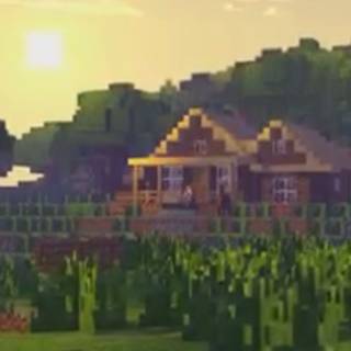 Minecraft land wallpaper