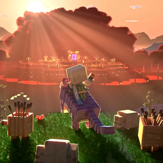 Minecraft land wallpaper