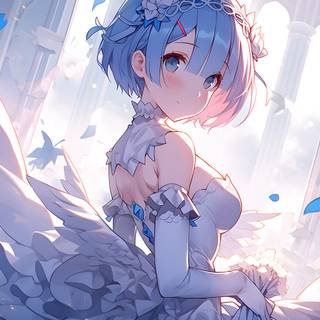 Anime PC white wallpaper