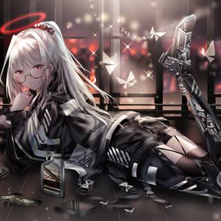 Anime PC white wallpaper