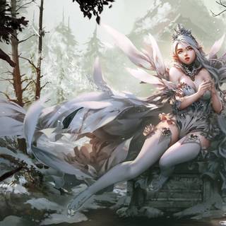 Anime elf HD wallpaper