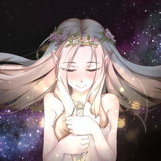 Anime elf HD wallpaper