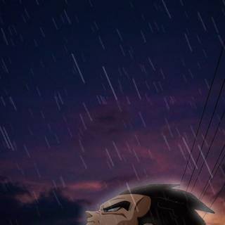 Vegeta in the rain wallpaper