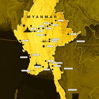 Myanmar map wallpaper