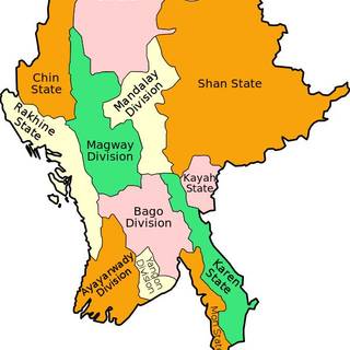 Myanmar map wallpaper