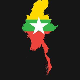 Myanmar map wallpaper