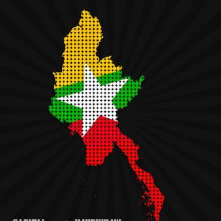 Myanmar map wallpaper