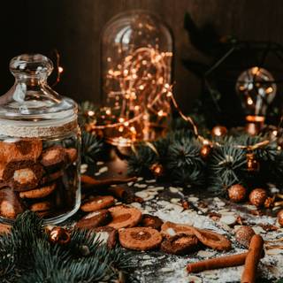 Christmas baking wallpaper