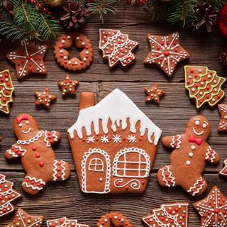 Christmas baking wallpaper