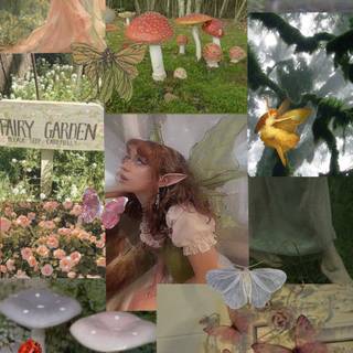 Fairy village wallpaper