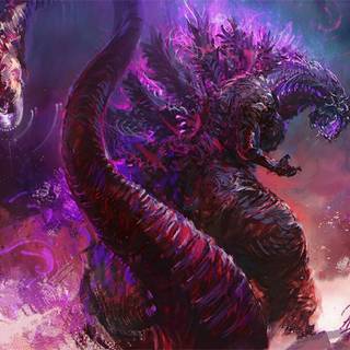 Godzilla pink desktop wallpaper