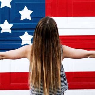 American woman wallpaper