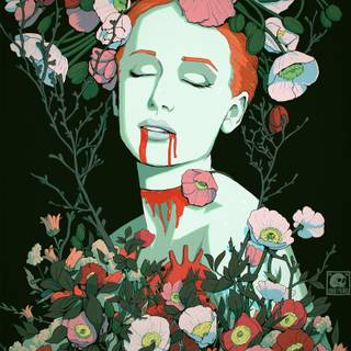 Horror flowers wallpaper