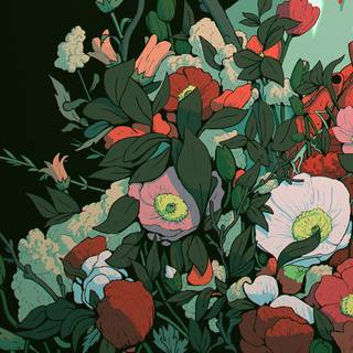 Horror flowers wallpaper