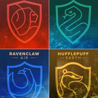 Hogwarts houses symbol wallpaper