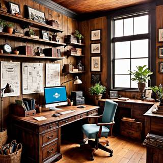 Old office wallpaper